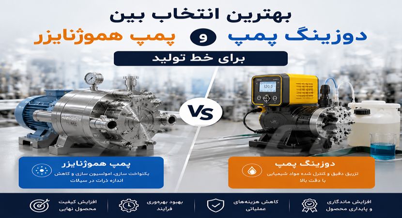 بهترین انتخاب بین دوزینگ پمپ و پمپ هموژنایزر برای خط تولید